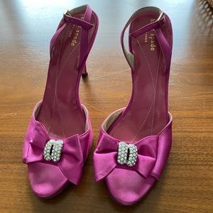 Kate spade satin kitten heels